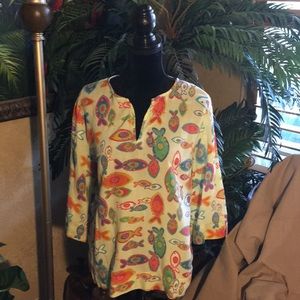 Light yellow multi colored Fresh Produce top